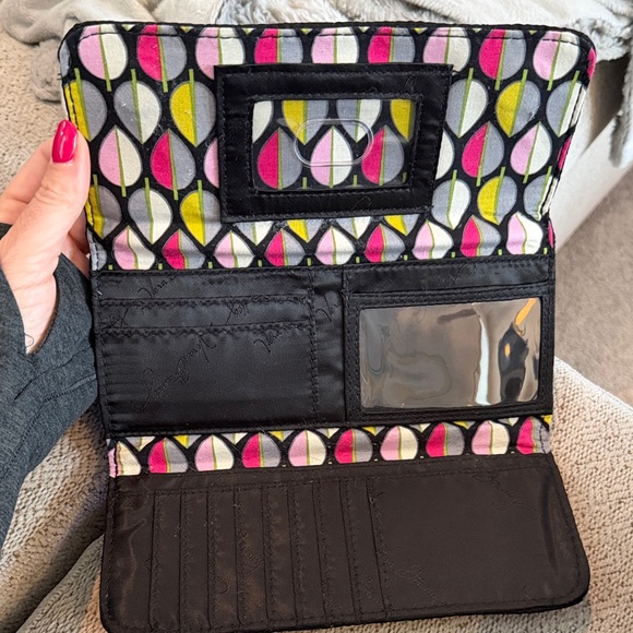 Vera Bradley Black Quilted Wallet - Picture 5 of 6